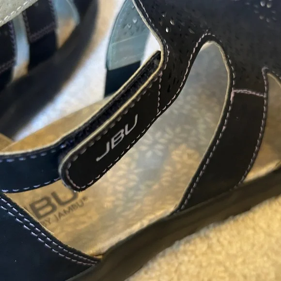 JBU By JAMBU TORRY Gladiator Wedge Black Cutout Sandals, Women’s Size 8.5. - Picture 6 of 7